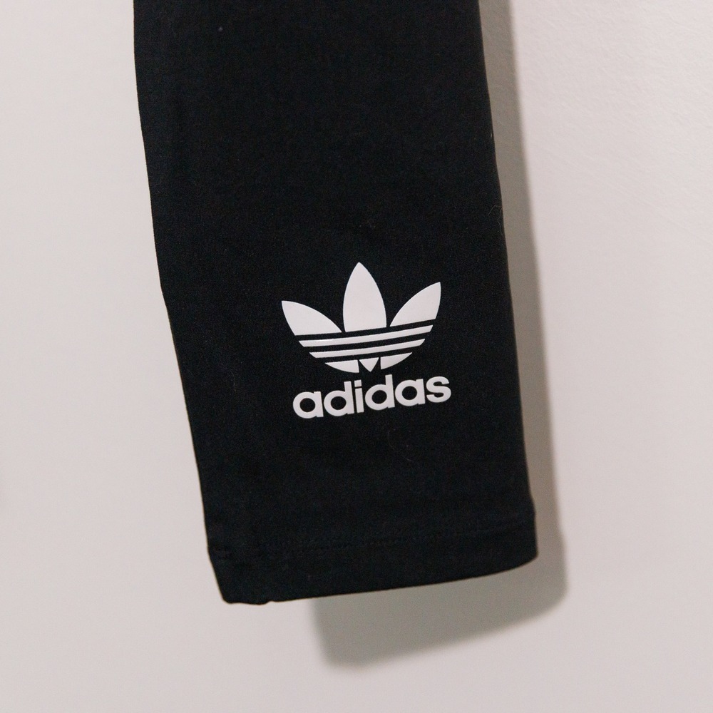 Adidas Originals Trefoil Tights Black Leggings Womens Small - Picture 3 of 7